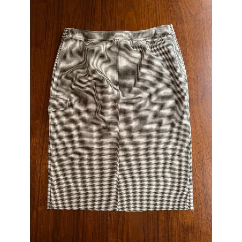 Yves Saint Lauren Women's Houndstooth Pencil Skirt - Size 38 - Picture 3 of 4